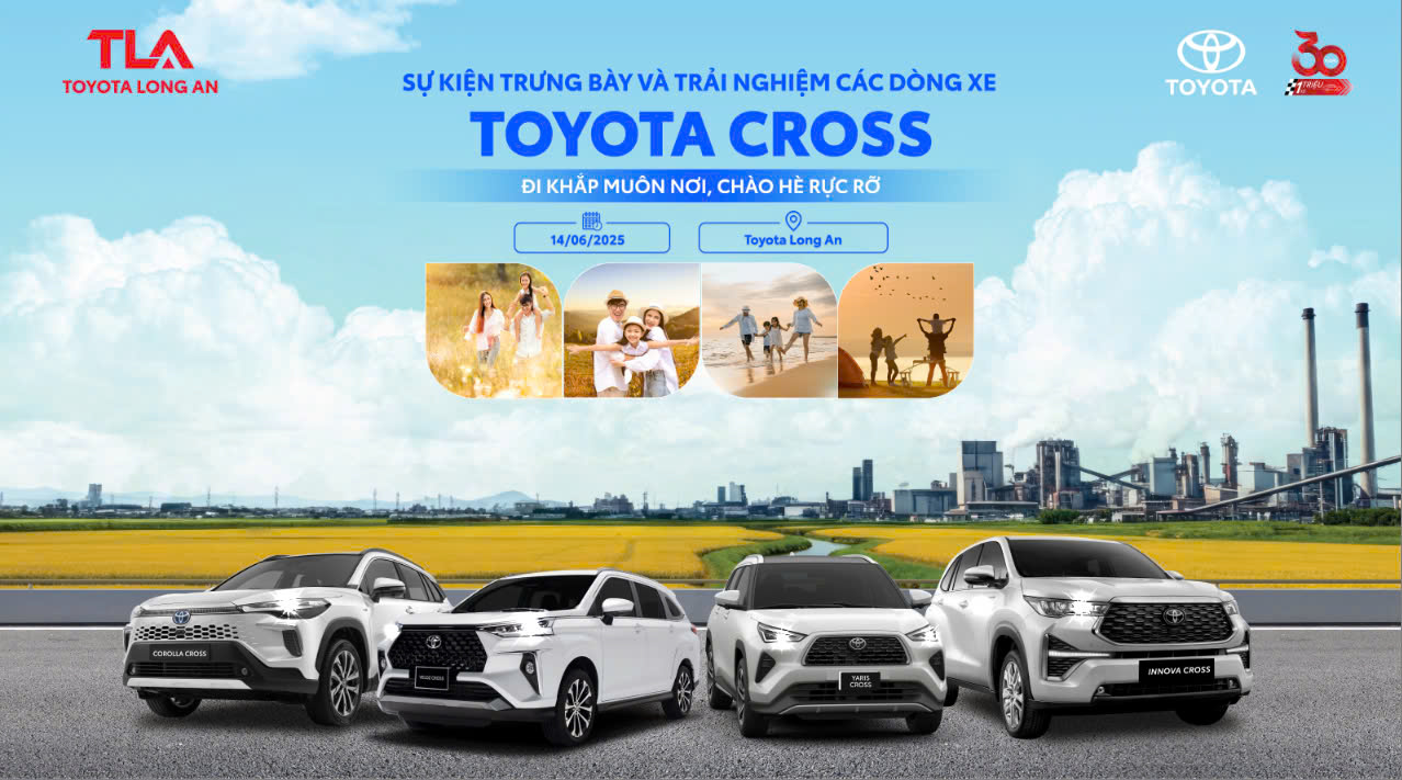 Sự kiện trưng bày và trải nghiệm Toyota Cross 2025 tại Toyota Long An